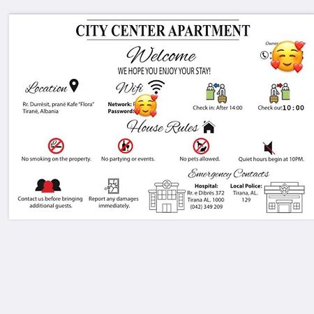 City Center Apartment Kafe Flora Tiranë Eksteriør bilde